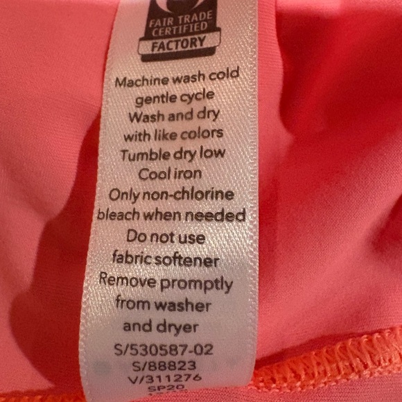 Athleta Short Sleeve Athletic Top vibrant peach size M women’s - Picture 5 of 8